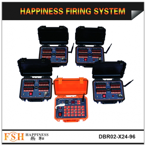 fireworks firing system With flight case 500M remote range transmitter,new wire control function,96 cues expandable receivers