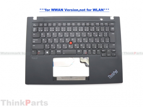New/Original Lenovo ThinkPad T14s Gen 3 Palmrest Keybaord Bezel Japanese Backlit WWAN Black 5M11H25954