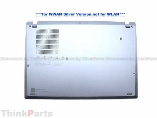 New/Original Lenovo ThinkPad X13 Gen 3 Base Cover Lower Case WWAN Silver 5CB1H81762