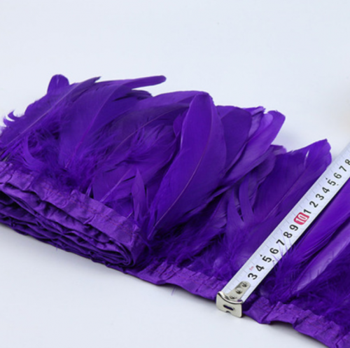 15-18cm 2Yard Purple Goose Feather Trims
