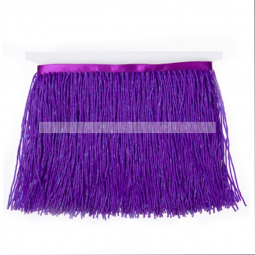 6 Inch 15cm Purple Beaded Fringe Trim