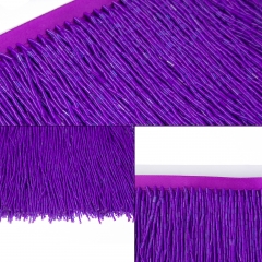 6 Inch 15cm Purple Beaded Fringe Trim