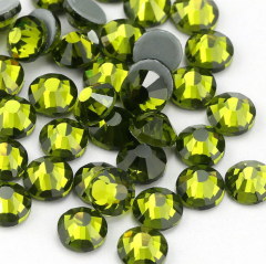 Olive Green Color Hotfix Rhinestone