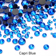 Capri Blue Color Hotfix DMC Rhinestone