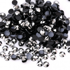 Hematite Jelly Resin Flatback Rhinestoens