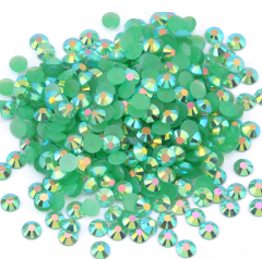 Dark Green AB Jelly Resin Flatback Rhinestoens