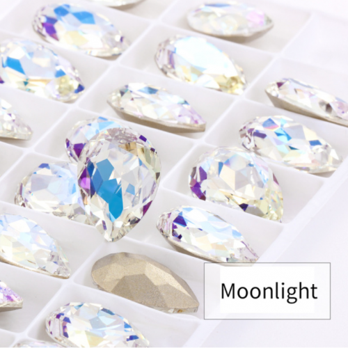 Moonlight Teardrop Pointback Rhinestone