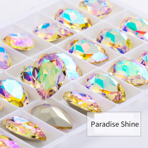 Paradie Shine Teardrop Pointback Rhinestone