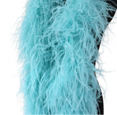 10Plys Light Blue Ostrich Feather Boa