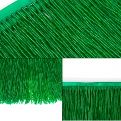 6 Inch 15cm Green Beaded Fringe Trim