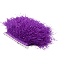 3-4 Inches Purple Ostrich Feather Trim