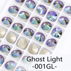 001GL Ghost Light Rivoli Fancy Pointback Rhinestone