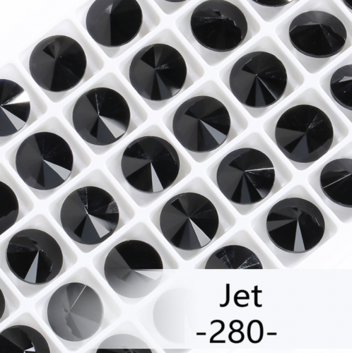 280# Jet Rivoli Fancy Pointback Rhinestone