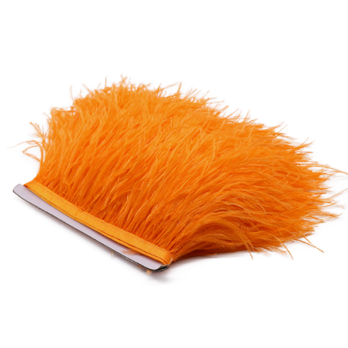 3-4 Inches Orange Ostrich Feather Trim