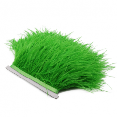 3-4 Inches Green Ostrich Feather Trim