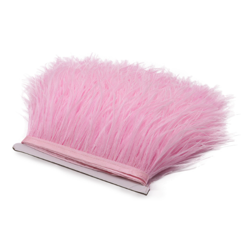 3-4 Inches Pink Ostrich Feather Trim