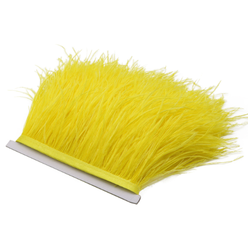 3-4 Inches Yellow Ostrich Feather Trim