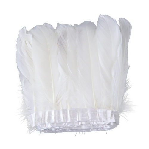 White Goose Feathers Trims