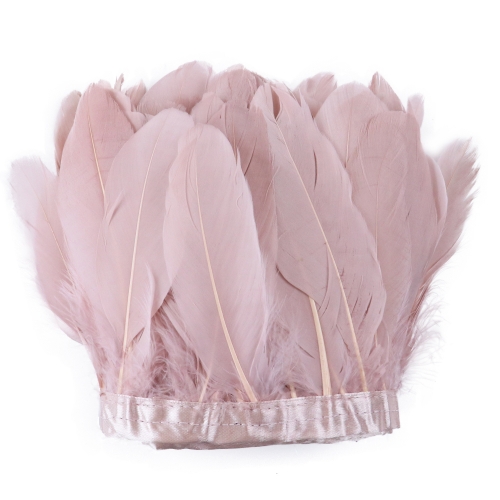 Leather Pink Goose Feathers Trims