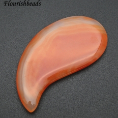 Natural Banded Red Carnelian Agate Horn Shape Stone Guasha Slab