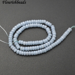 4x6mm Natural Blue Angelite Stone Rondelle Loose Beads