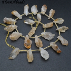 Natural Nugget Yellow Crystal Quartz Free Form Beads For DIY Jewelry Making
