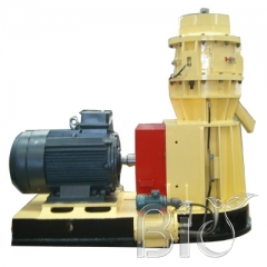 Three taper rollers flat die wood pellet machine