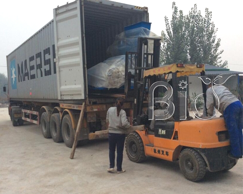 Australia clients pellet production line loading and shipping Finished
