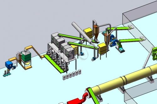 Thailand project 10T-12T Wood pellet production line