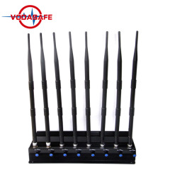 8 Bands High Power Mobile Phone Jammer With 8 Ante...