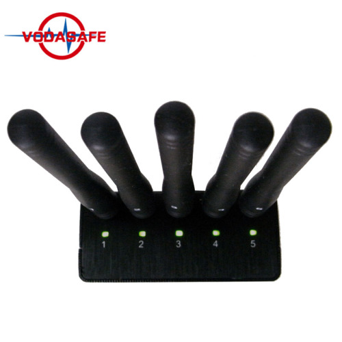 Five Antennas Handheld GPS Tracker Jammer With 15M Coverage Range