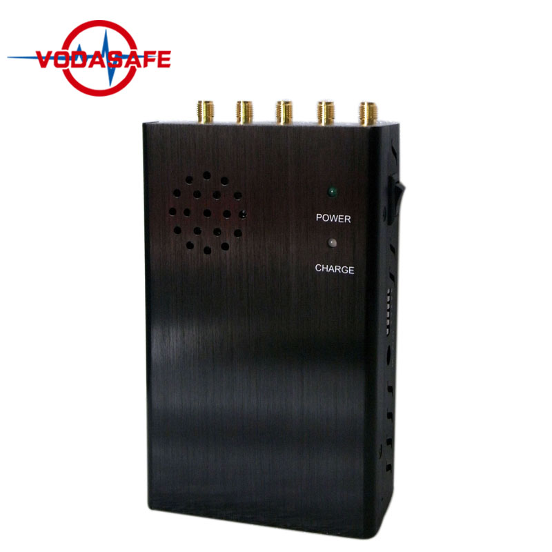 Five Antennas Handheld GPS Tracker Jammer With 15M Coverage Range