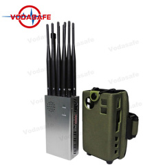Militar que usa poderosas Jammers portátiles con control remoto, GPS WiFi, teléfono celular 5g 2.4G 2g 3G 4G, Lojack 173MHz. RC433MHz, 315 MHz