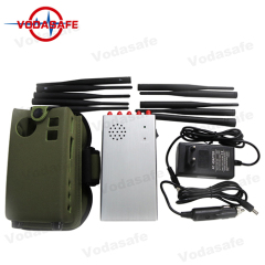 Militar que usa poderosas Jammers portátiles con control remoto, GPS WiFi, teléfono celular 5g 2.4G 2g 3G 4G, Lojack 173MHz. RC433MHz, 315 MHz