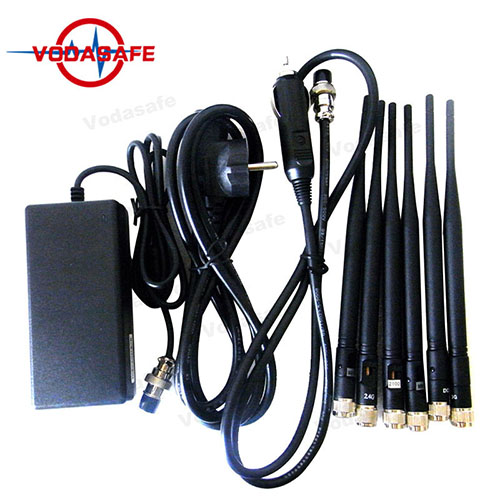 Desktop 6 Bands Signal Jammer Lojack cdma450gpsl1-l5wireless camera1.2/2.4/5.8G/RC315/433/868MHz/VHFUHF Sat Satellite Phone