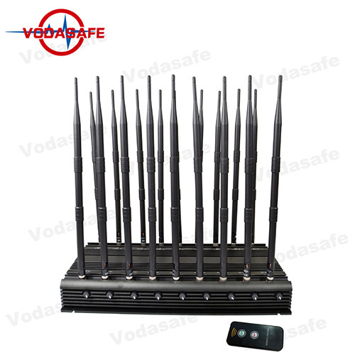 El más nuevo 47W Alta potencia 18 Antena UHF VHF Señal Jammer 3G 4G GPS VHF UHF Bluetooth Bloqueador de señal