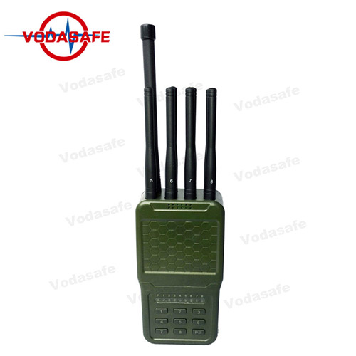 Cell phone jammer Hampstead , Army Green Eight Antennas Wifi Signal Disruptor With 2.4G5.8G Blocking