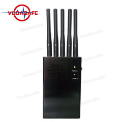 Portátil 5 Antena 3G 4G Teléfono Celular Jammer, GPS Jammer, Portátil GSM Señal GSM WiFi Mobile Jammer