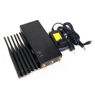 6 Antennas Jammer for GPS/Lojack/WiFi /3G/4G Cellphone/GPS/Glonass/Galileol1-L5 Tracking Device