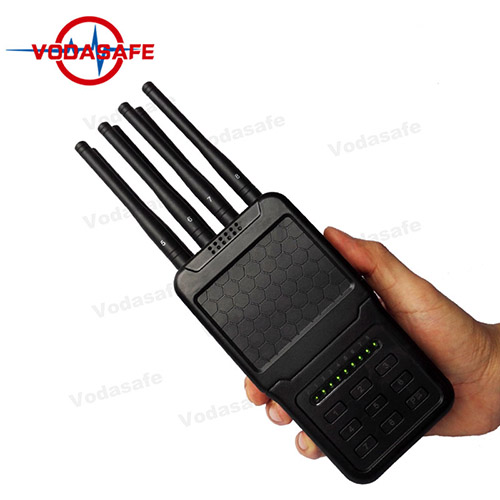 Portátil Hanheld de alta potencia 8 canales de teléfono móvil 2g 3G 4G GSM CDMA señal WiFi Radio Jammer, GPS Jammer