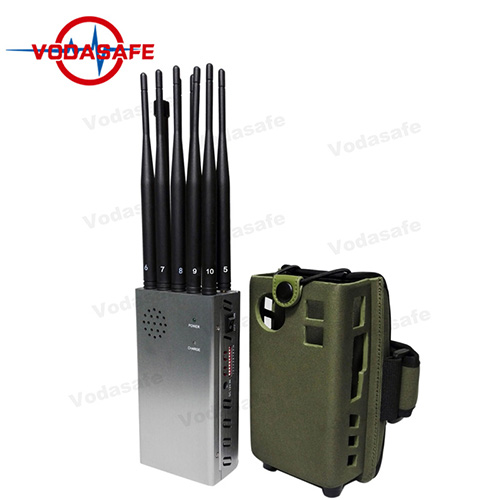 Alta potencia 8000mA Batería Full Band 10 Antenas Jammer para teléfono móvil / Wi-Fi5GHz / GPS / Lojack Control remoto