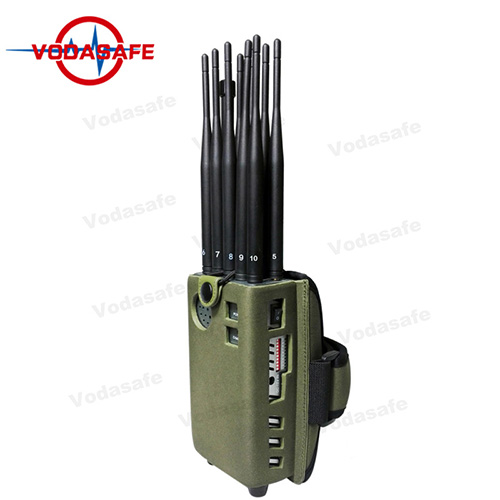 High Power 8000mA Battery Full Band 10 Antennas Jammer for Cellphone/Wi-Fi5GHz/GPS/Lojack Remote Control
