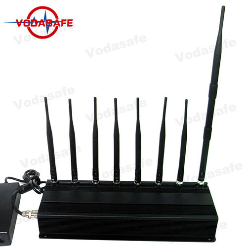 8 Antenne Leistungsstarke Handy / GPS / 4G / WiFi Signal Jammer mit 2.4G Netzwerk Signalblockierung