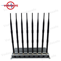 Wi-Fi2.4G / Bluetooth Signal Jammer con bloqueo de señal de 8 antenas para teléfonos