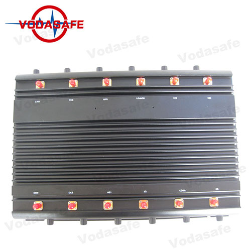 Stationary 12 Bands Jammer for All 3G 4G Cellphone, Car Remote Control/VHF/UHF/GPS/Wi-Fi Radio Jammer