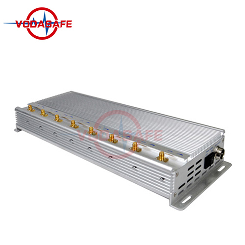 Silver Aluminum Case Mobile Phone Jammer with Eight RF frequencies Signal Blocker