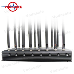 Brouilleur multifonction / WiFi / VHF / UHF de bureau de puissance élevée, brouilleur réglable de 16 antennes GSM / 2G / 3G / 4GLTE