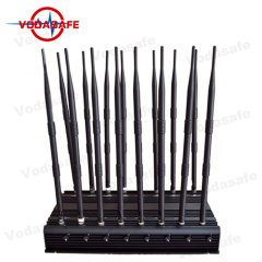 16 Antenna GPS Wi-Fi Bluetooth VHF UHF 2g Mobile Phone Signal Jammer, Adjustable 42W Wireless Camera Jammer Blocker