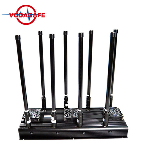 GPS/3G/4G 8 canales Jammer vehículo trabajo para UHF/VHF/Wi-Fi/2.4G/Bluetooth