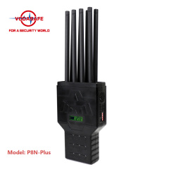 8 antennas 30 metres multipurpose handheld 5G mobile phone signal jammer